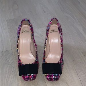 J. Crew pumps with sparkly heel
